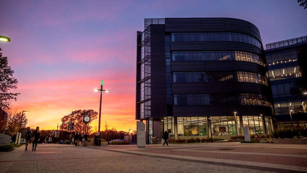 Horizon Hall at dusk